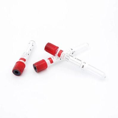 Disposable Medical Pet Glass Plain Red Cap Vacuum Blood Collection Tube