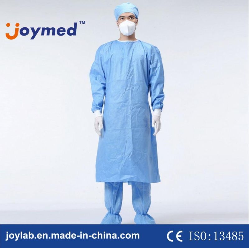 SMS Doctor′s Sterile or Non-Steriel Surgical Gown Isolement Blouse Chirurgicale Disposable Patient Medical Isolation Gown