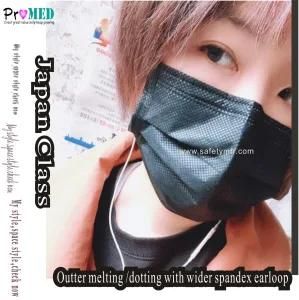 Japanese Cool fashion style Nonwoven Disposable whole/full Black Face Mask