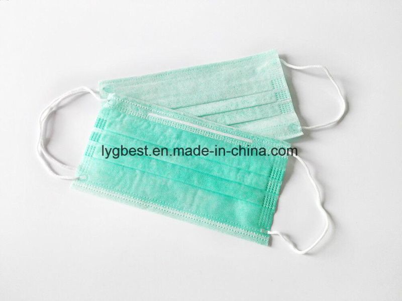 Disposable Nonwoven 3ply Face Mask for Hospital and Home Use with FDA Ce ISO Certificates