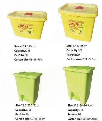 Disposable 1, 2 Lt High Quality Sharp Box Sharp Container Red Yellow