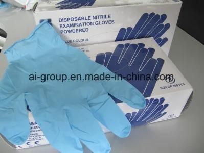 Disposable Medical Grade Colored Nitrile Exam Glove for Examination