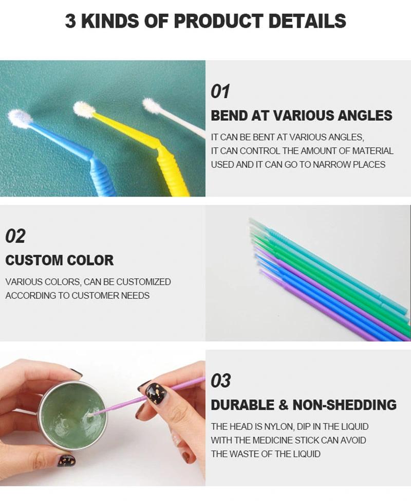 Dental Microbrush Micro Disposable Dental Applicator Stick Micro Applicators