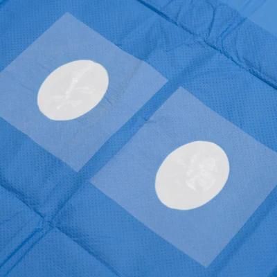 Sterile Disposable Angiography Surgical Drape with Two Windows OEM