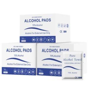 Disposable Alcohol Cotton Tablet, Outdoor Travel Wipes 11X15cm 30 PCS Individually Packed