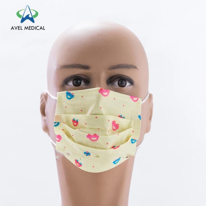 Hot Selling 3 Ply Disposable Non-Woven Protective Children Kids Face Mask Child Safety Use