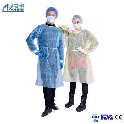 Non-Sterile Nonwoven Isolation Gown Polypropylene Patient Gown