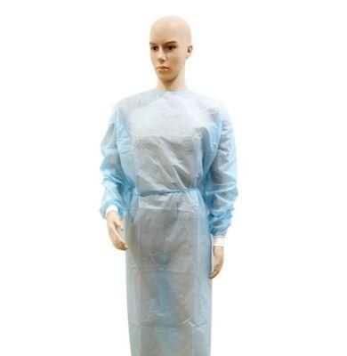 Hospital Disposable Medical Surgical Isolation Gown SMS PP PE Non Woven Isolation Gown