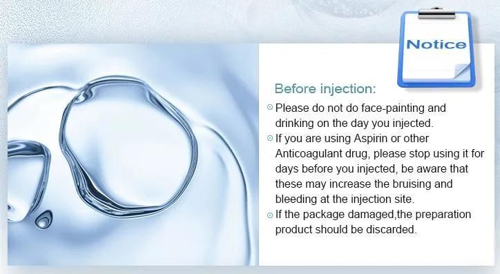 Eye Wrinkle Korea Dermal Filler Hyaluronic Acid Injections Gel for Lip Body Breast Buttocks Hip Facial Wrinkles Face Contour Medical Beauty Plastic Surgery