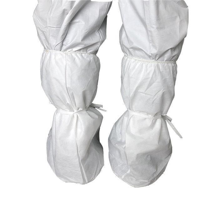 Supplier Microporous Non-Woven Antistatic Non Skid Clean Room Hand Made Disposable Hospital Medical Shoe Cover Boot Cover with Strips
