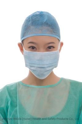 Disposable Surgical Face Mask 3ply Non-Woven Face Mask with Tie-on Clinic Use Facial Mask for Hospital