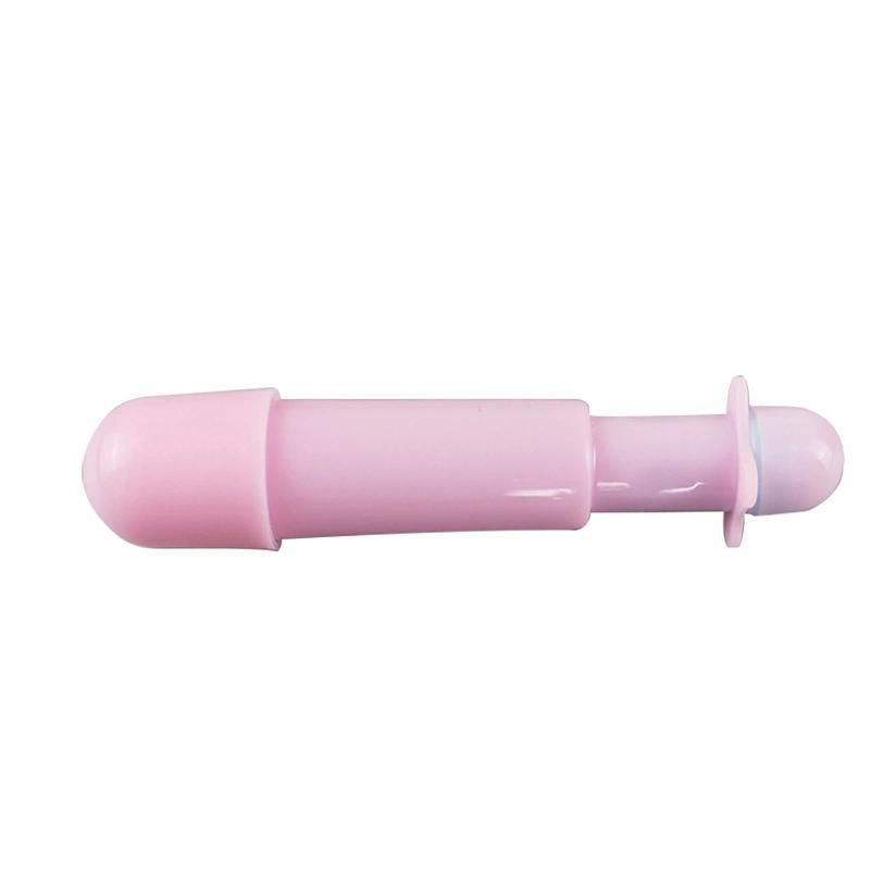Female Using Sterile Plastic Disposable Capsule Vaginal Applicator