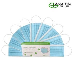 Top Sale High Quality Adult 3-Ply Blue Medical Surgical Non-Woven Disposable Face Mask with Earloop China Supplier According En 14683