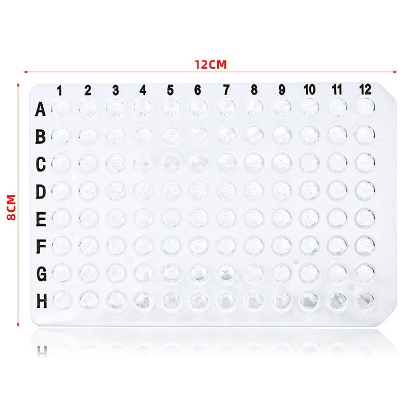 Facrtory Wholesale Medical Products 0.1ml 96well PCR Plate Transparent Without Skirt