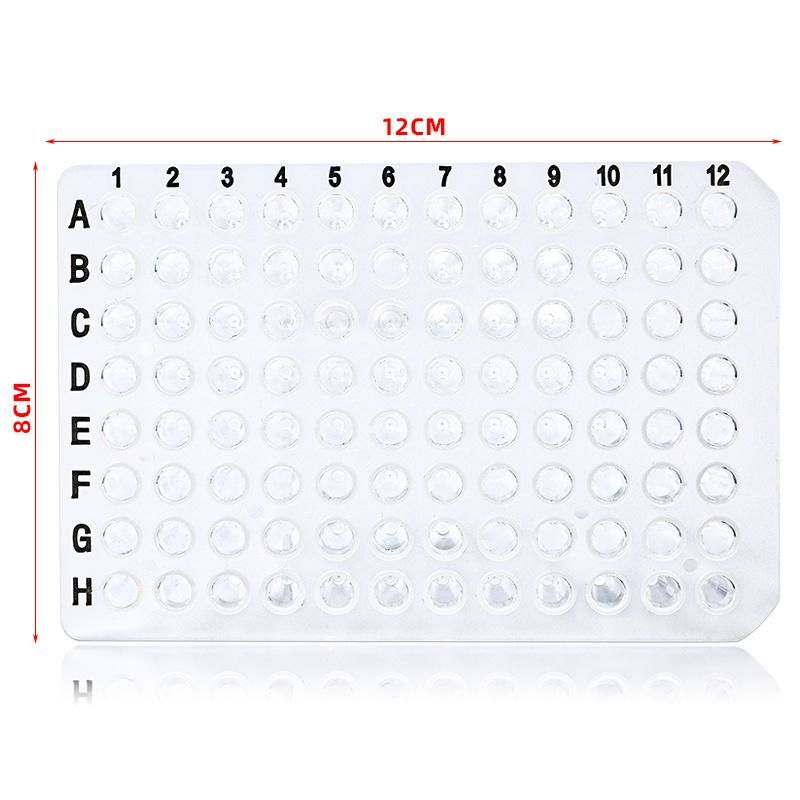 Facrtory Wholesale Medical Products 0.1ml 96well PCR Plate Transparent Without Skirt