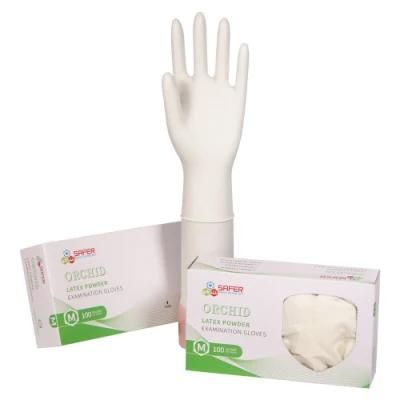 Hand Gloves Latex Pre Powder High Quality Malaysia Disposable Medical Grade
