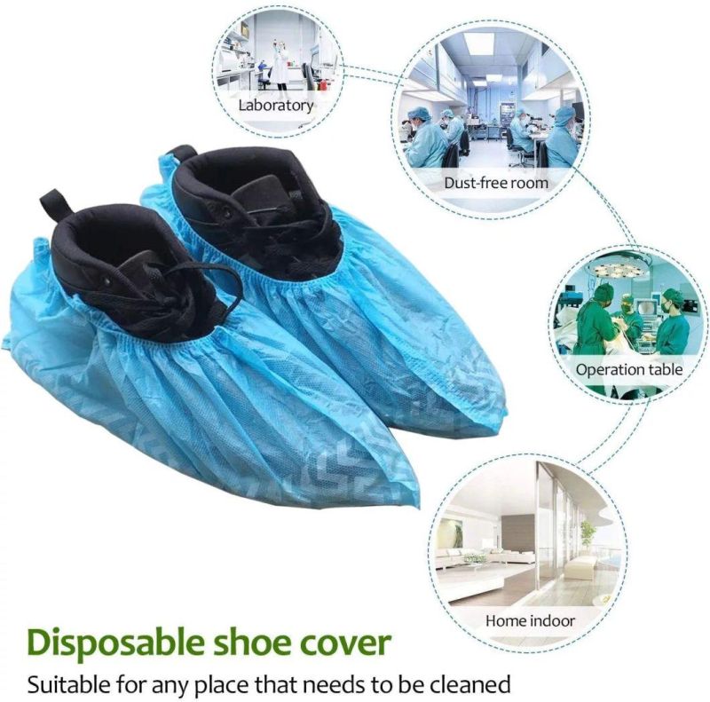 1PCS Disposable Shoe Covers High-Top Overshoes Waterproof Anti Slip Cleaning Plastic Shoe Covers Boot Covers Carpet Protectors 5