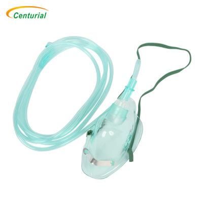 Disposable Medical Grade PVC Oxygen Mask with Tubing Certified by FDA