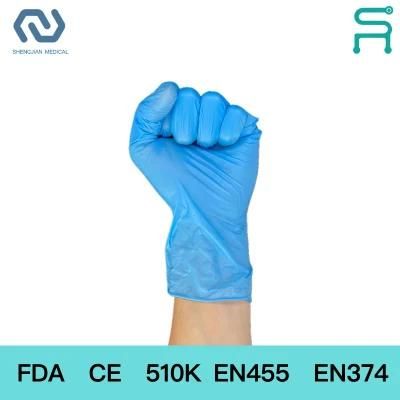 FDA CE Powder Free Nitrile/Vinyl Gloves with Multicolor Nitrile Synthetic Gloves