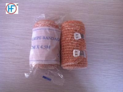 Mdr CE Approved Cleaning Resistant Elastic Crepe Bandage Made of Cotton and Spandex