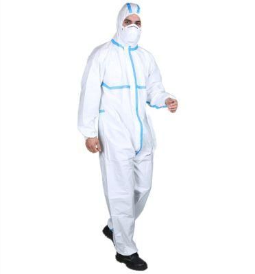 Industry Safety Waterproof Workwear Chemical Protective Clothing Type 5&6 White Microporous Suit Disposable Coveralls for Men