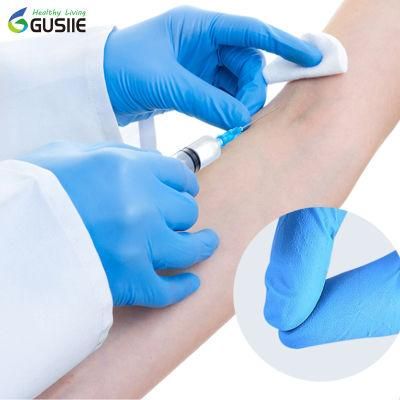 Disposible Medical Examation Powder Free Nitrile Gloves Blue Black Color Size From S to XL Large Black Nitrile Gloves