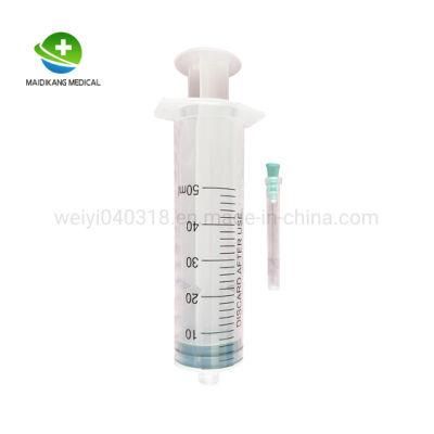 50-60ml Meddical Disposable Syringe with or Without Needle CE FDA ISO 510K Approved