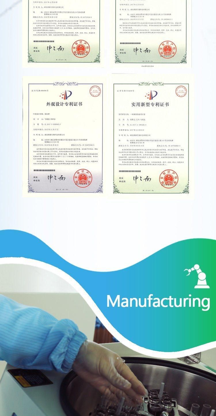 New Hot-Selling Product Medical Instrument Longtime Platelet Rich Plasma Blood Collection Tube Sodium Citrate Gel A2/A4 Prp Kit