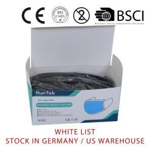 Stock in German /USA Warehouse+White List+Ce Certified En14683 Type Iir 2r Disposable Medical Face Mask Bfe 98 Atemschutz Maske