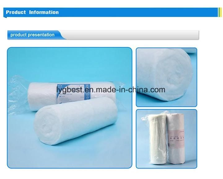 100% Cotton Medical Disposables Absorbent Surgical Cotton Wool Roll