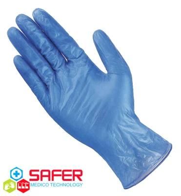China Blue Vinyl Disposable Examination Gloves for Food Handling