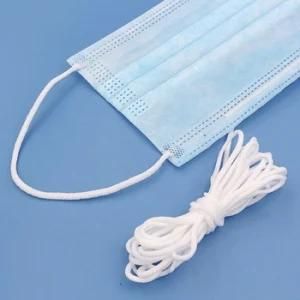 3mm White Hollow Medical Elastic Earloop Rope for Disposable Face Mask