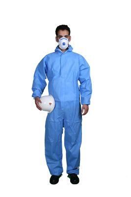 Colored PPE Uniform Disposable Type 5/6 SMS Coverall with Hood