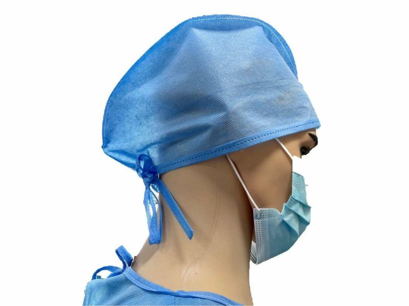 Elastic Anti-Slip PP+PE PP SMS Disposable Surgical Non Woven Face Mask, Nitrile Gloves, Surgical Doctor Flip Cap Bouffant Cap Doctor Cap for Hospital, Doctor