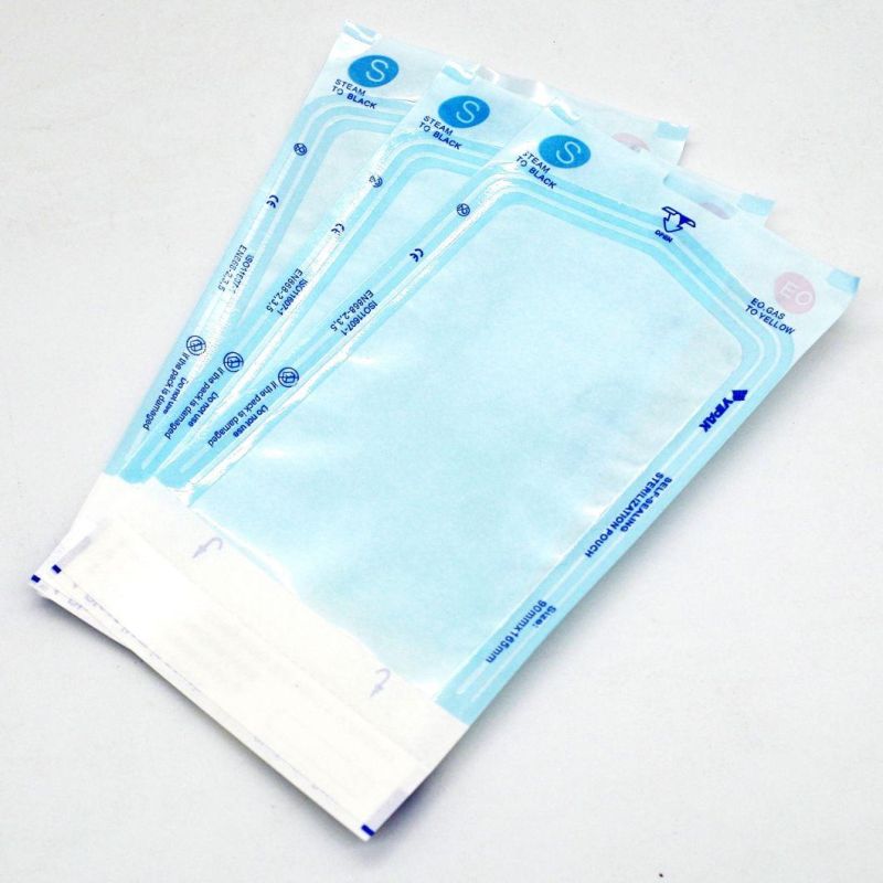 Disposable Medical Flat Gusseted Self-Sealing Sterilization Packing Paper Pouch