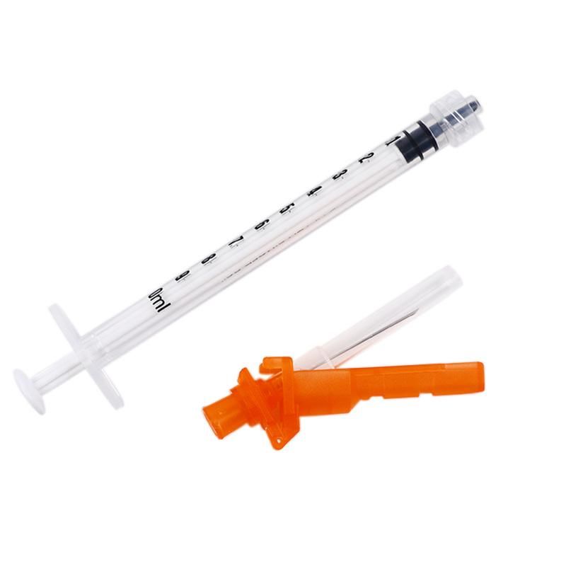 High Standard Medical Safety Needles Plastic 25g 1inch Syringe