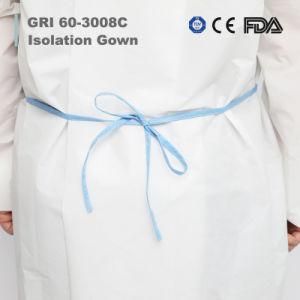 Hospital Visitor Patient Examination Chemotherapy Medical Protective Clothing Disposable Isolation Gown with Knitted Cuffs