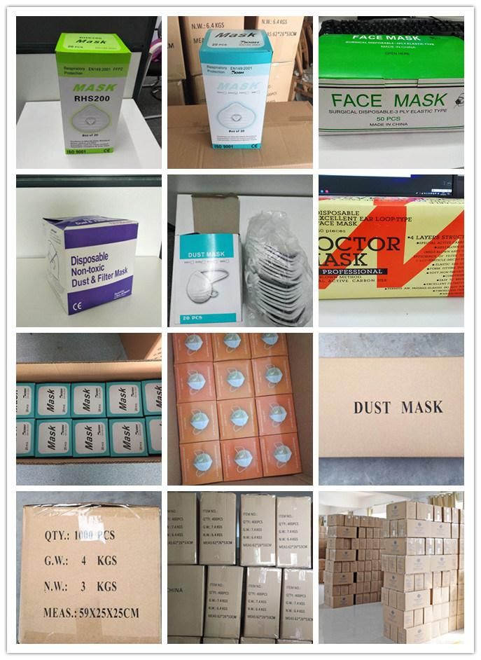Wholesale Price High Quality Disposable PP Nonwoven 3 Ply Protective Medical Face Mask with Earloop, Bfe 95% 99%, with CE Certificate Disposable Face Mask