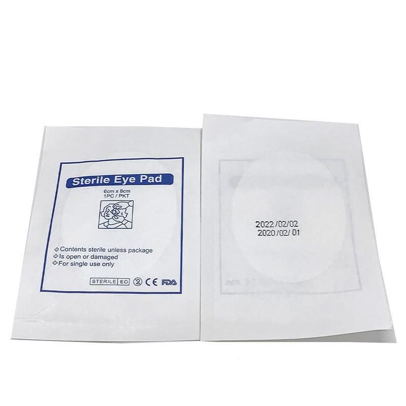 CE Certification Disposable 6X8cm Non-Woven Sterile Eye Pad First Aid Kit Necessary Eye Patch Without Glue Single Piece Independent Packaging