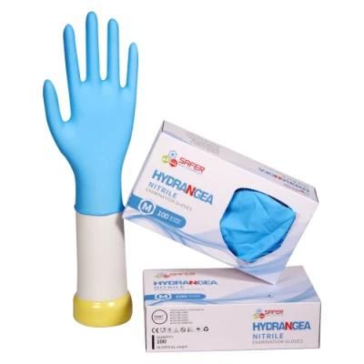 Disposible Nitrile Gloves Powder Free Blue Color Size From S to XL