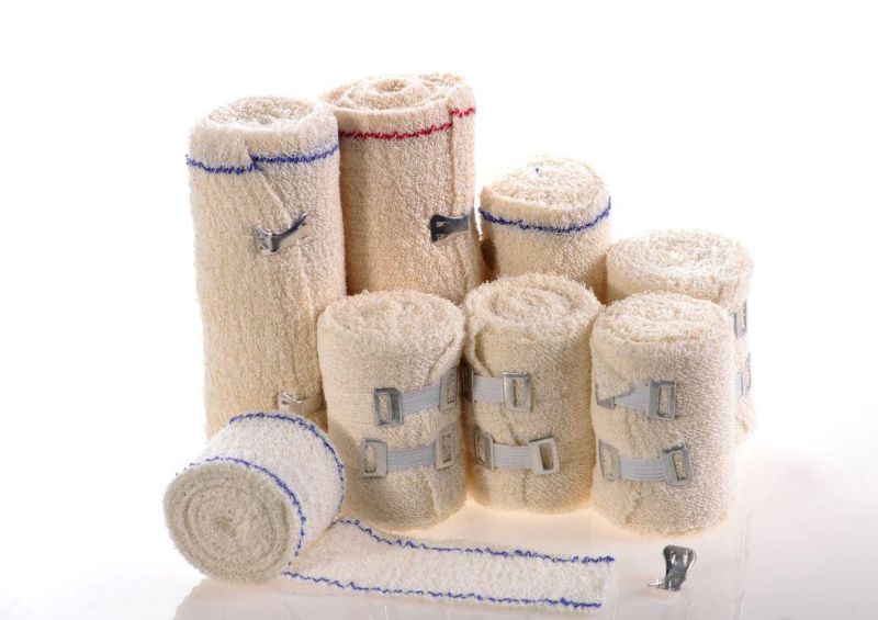 Cotton PBT Spandex Crepe Elastic Bandage Skin Color with FDA CE ISO