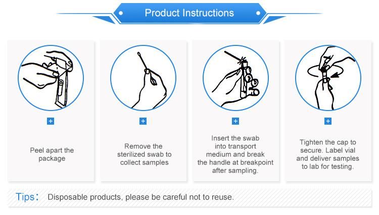 Sterile Flocked Oral Swab with Hard Tube/Specimen Transport Oral Swab with Tube