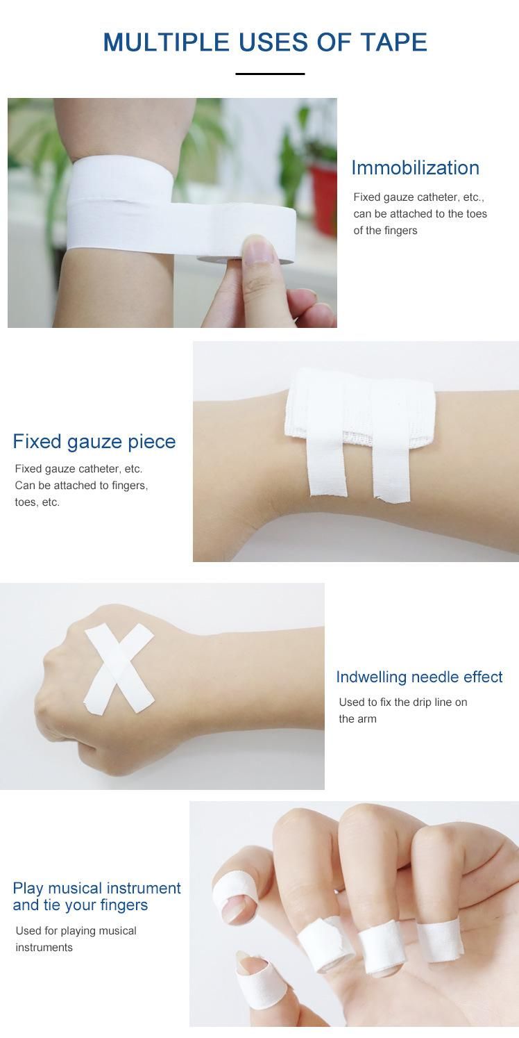 Mdr CE Approved Medical Surgical High Breathable Waterproof First Aid Zinc Oxide Tape
