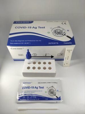 Rapid One Step AG Igg/Igm Antigen in Vitro Diagnostic Ivd Home Use Coviid 19 Core Tests Self-Test Kit Cassette Swab