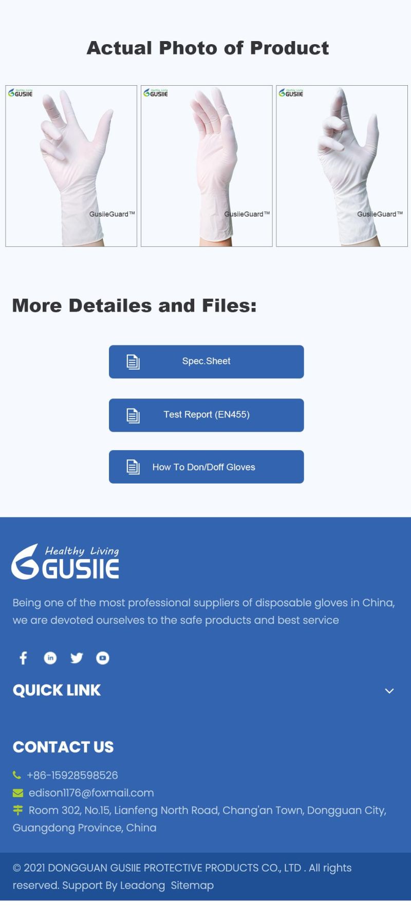 Made in China Competitive Price Powder Disposable Gloves in Different Colour Latex Medical Examination Powder Free Nitrile Gloves Guantes De Rubber Gloves