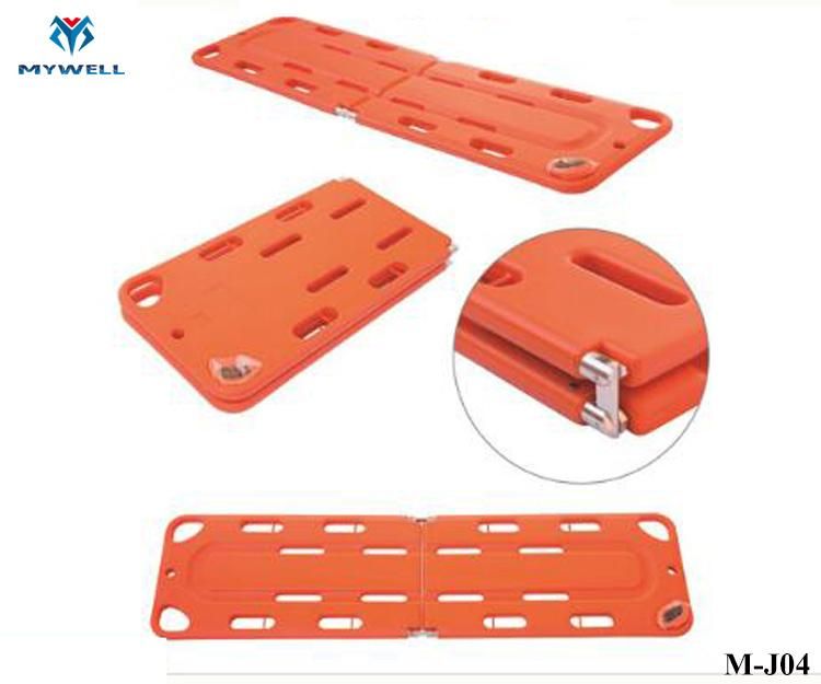 M-J04 40X10 Inch Drop Down Bamboo Long Patient Transfer Fashion Spine Board Stretcher with Restraint Straps