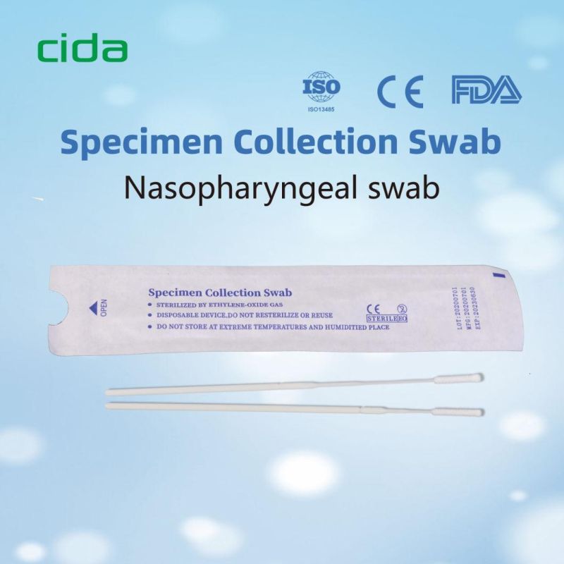 CE FDA Disposable Medical Supply Sterile Nasopharyngeal Swab Molecular Specimen Collection Kit Vtm Sterile Swab