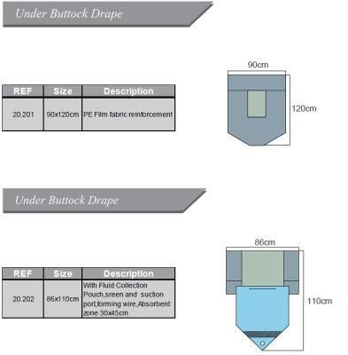 Sterile Under Buttock Surgical Drape for Medical Supplies