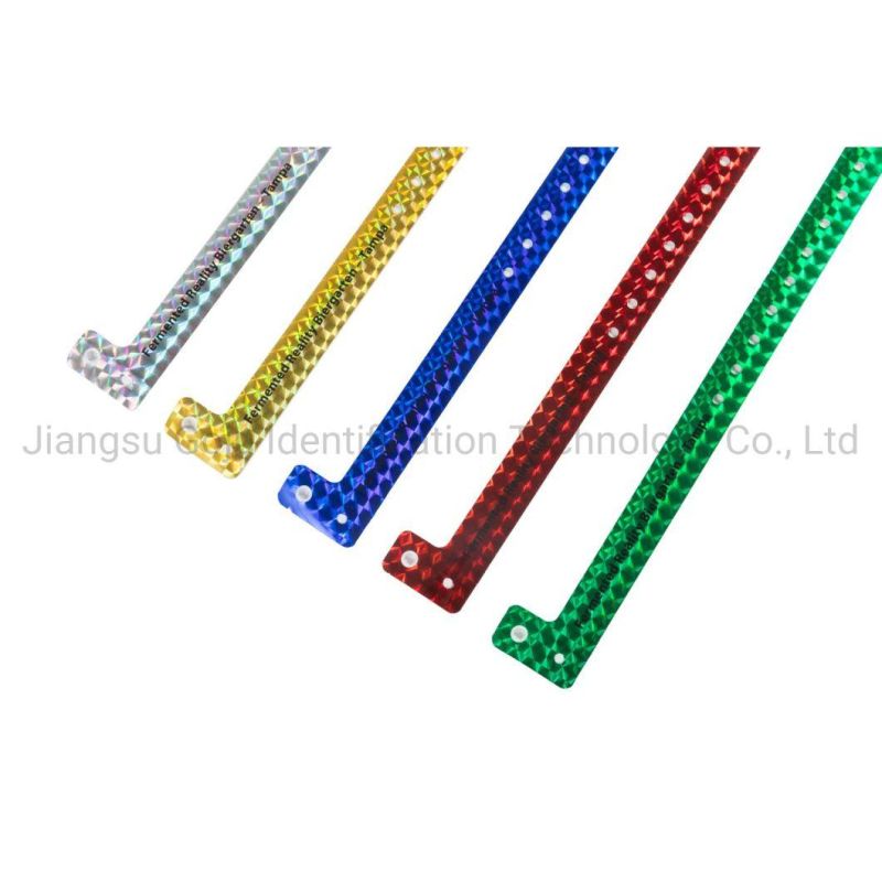 Goju Gj-8070 One-off Use L Shape Plastic Disposable Wristbands for Events