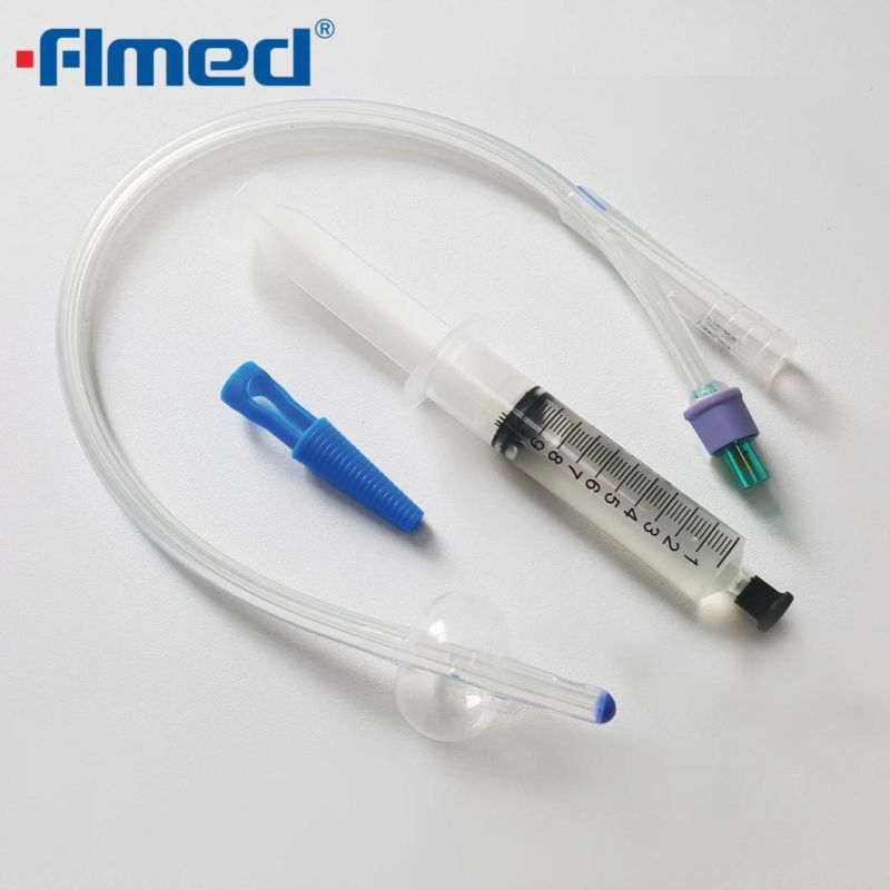 Silicone Foley Catheter with Fr8 Fr 10 Fr 18 24 Adult Sizes